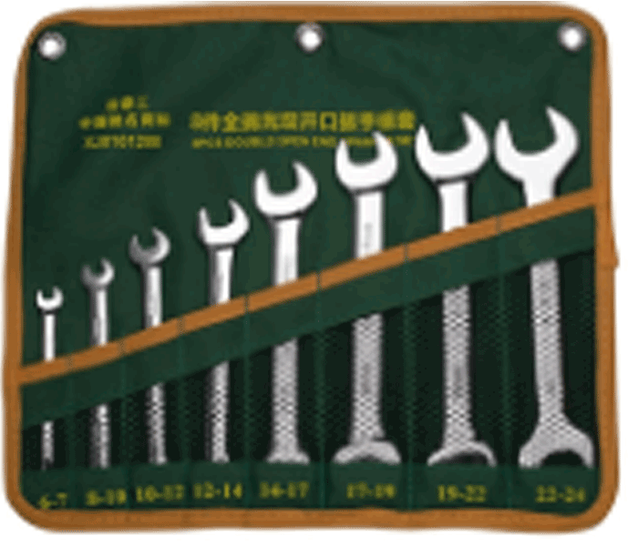 全抛光双开口扳手组套（铬钒钢）